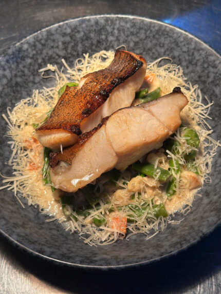 Филе палтуса с овощами